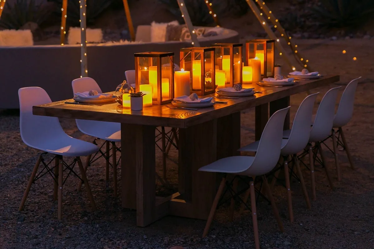 Candlelit welcome dinner at Civana